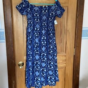 Floral tea length dress